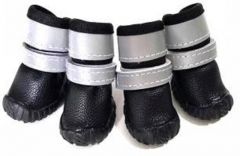 Safety slippers Black 2 Reflector | 4 PCS | Also for wet weather | Sizes: S-XXL