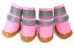 Safety slippers Pink 2 Reflector | 4 PCS | Also for wet weather | Sizes: S-XXL