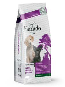 Test package Dry food FARRADO Puppy Junior Salmon, Herring and Trout, grain-free, 45g
