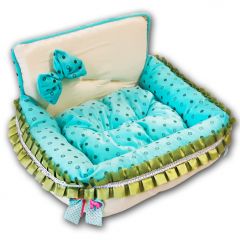 Dog Bed | Turquoise Dream | Small Dog Supplies