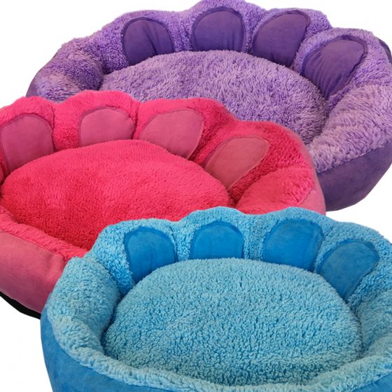 Dog Bed Round Paw Puppy Bed Cute round Bed for Puppy or small