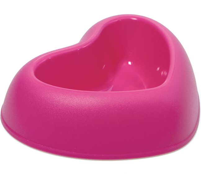 Heart shaped shop dog bowl