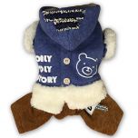 Dog Clothes | Hoodie Overall for Dogs | Blue Ice Bear Dog Jumpsuit
