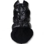 Dog Clothes | Dog Quilted Vest | All Black Jacket | Moisture-resistant surface