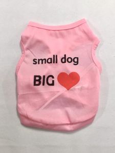 Sleeveless shirt Small Dog Big Heart | Pink | Sizes: XS-M