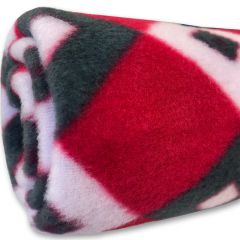 Fleece Nap Blanket Sweet Red Diamond | DiivaDog.com