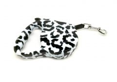Dog Black Leopard Leash | Cat Leash | Retractable Leash | Length 3m