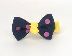 Clip bow | Blue-Pink-Yellow | 4cm x 2cm