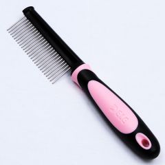 Detangle Comb for Dogs | Non Slip Pink Rubber Grip | DiivaDog.com