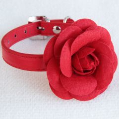 Red Rose Decorated collar | Collar for dogs and cats