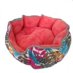 Dog Bed | Cat Bed | Coral Red, Classic Nature Bed | Pet Supplies 