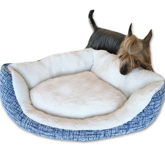 Pet Bed Blue White Lovely For Your Puppy Or Small Adult Dog Or