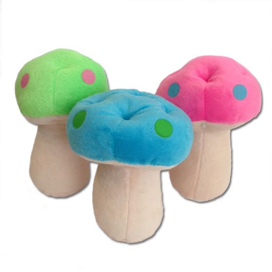 blue squeaky dog toy
